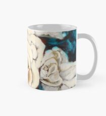 Gardenia on Blue Mug