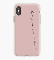 Vinilo o funda para iPhone Treat people with kindness - Harry Styles handwriting (pink)