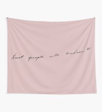 Treat people with kindness - Harry Styles handwriting (pink) Wall Tapestry
