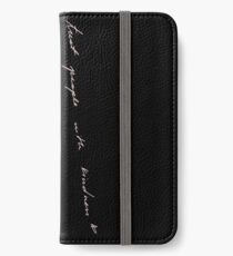 Vinilo o funda para iPhone Treat people with kindness - Harry Styles handwriting (pink & black)