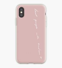 Vinilo o funda para iPhone Treat people with kindness - Harry Styles handwriting (white & pink)