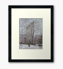 Flatiron Snow Framed Print