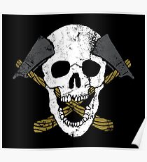 Skull Axe Poster