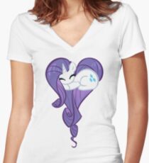 Heart Of Rarity Women's Fitted V-Neck T-Shirt