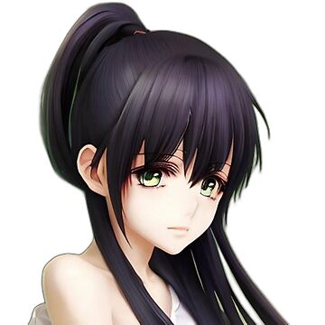 Anime Girl Black Hair - online puzzle