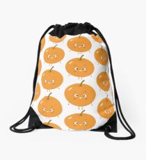 Cute Orange Drawstring Bag