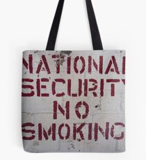 National Security No Smoking Tote Bag
