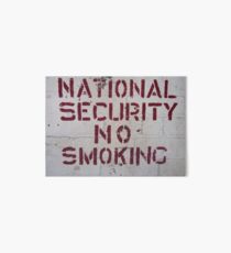 National Security No Smoking Art Board
