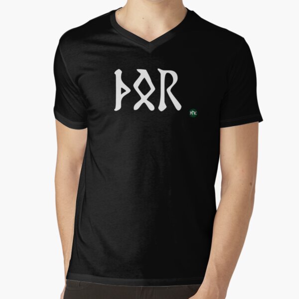 Thor in runes V-Neck T-Shirt