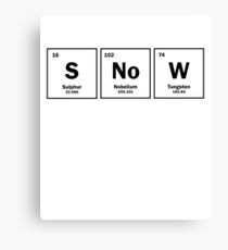 Snow for Christmas | Christmas Santa Chemistry Element Canvas Print