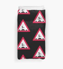 Bike trail crossing Duvet Cover