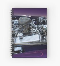 retro car engine engine Spiral Notebook