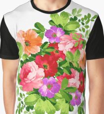 Computer Generated Flowers Graphic T-Shirt