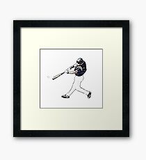 Comic Baseball Player Framed Print