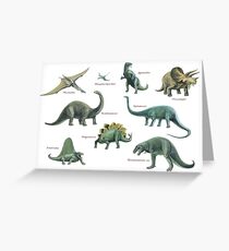 Dinosaur montage Greeting Card