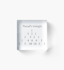 Pascals Triangle  Acrylic Block