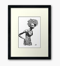 afro woman Framed Print