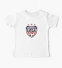 Frauen USA Fußball Schild Baby T-Shirt