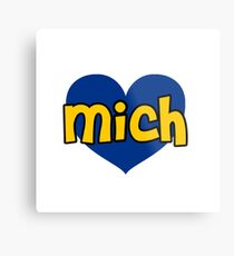 Michigan heart Metal Print