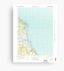 Massachusetts USGS Historical Topo Map MA Scituate 351279 1974 25000 Canvas Print