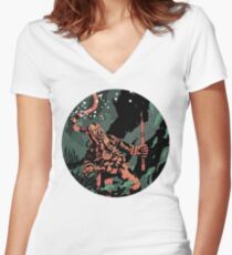 Diver Women's Fitted V-Neck T-Shirt