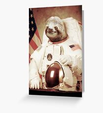 Astronaut Sloth Greeting Card