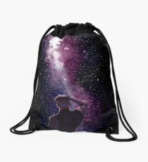 He still loves space Drawstring Bag