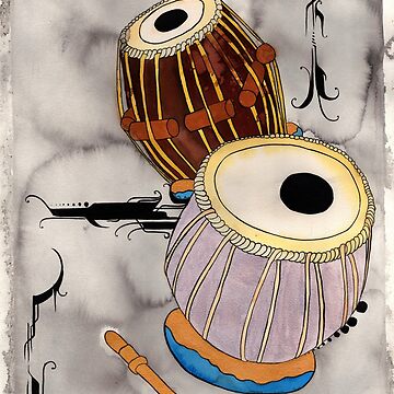 How to draw musical instrument - Tabla with color pencil - YouTube