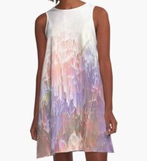 Frozen Magical Nature - Peach and Ultra Violet A-Line Dress