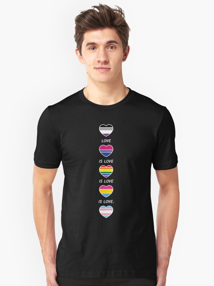 Shirt by Pansexual Trans\u0027 Pride : Bi Asexual LGBT mindeverykind \u0027Love  Love T-Shirt is