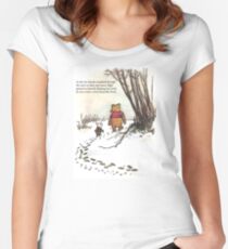 winnie the pooh famous quote piglet Women's Fitted Scoop T-Shirt