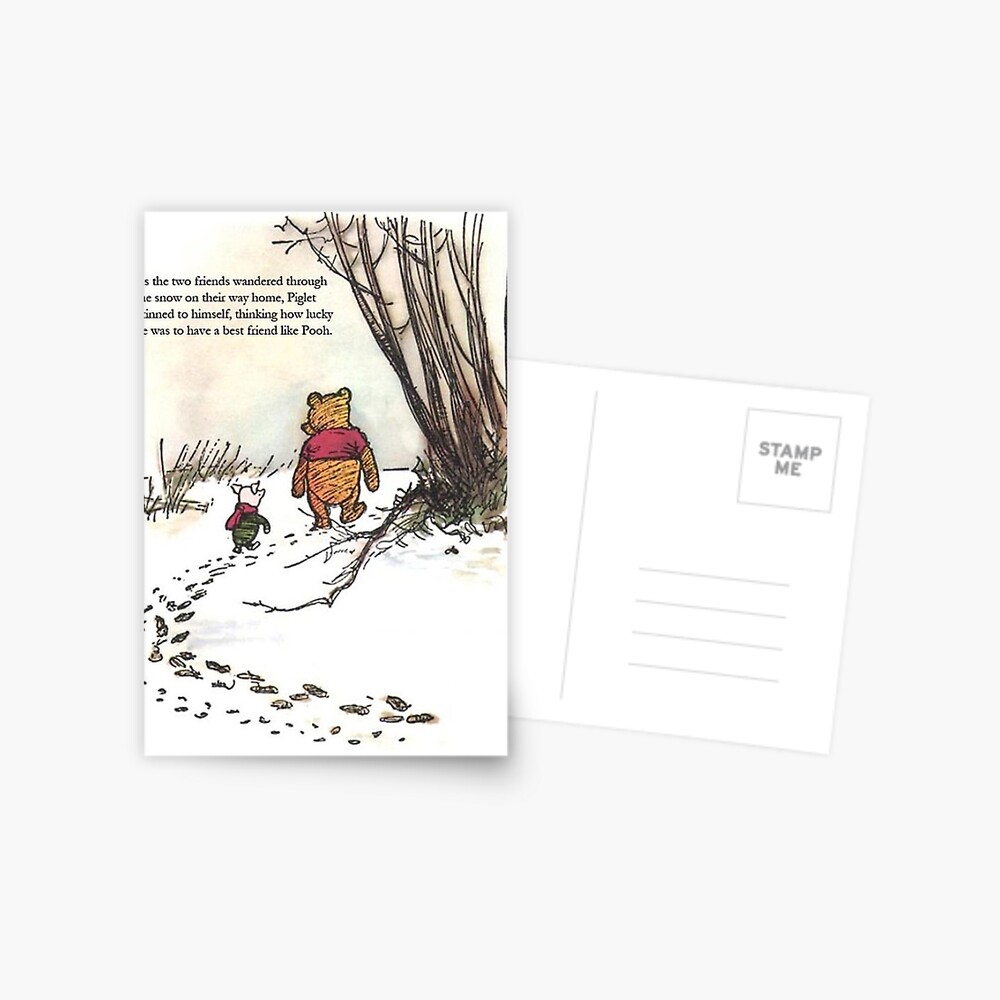 winnie the pooh famous quote piglet Postcard
