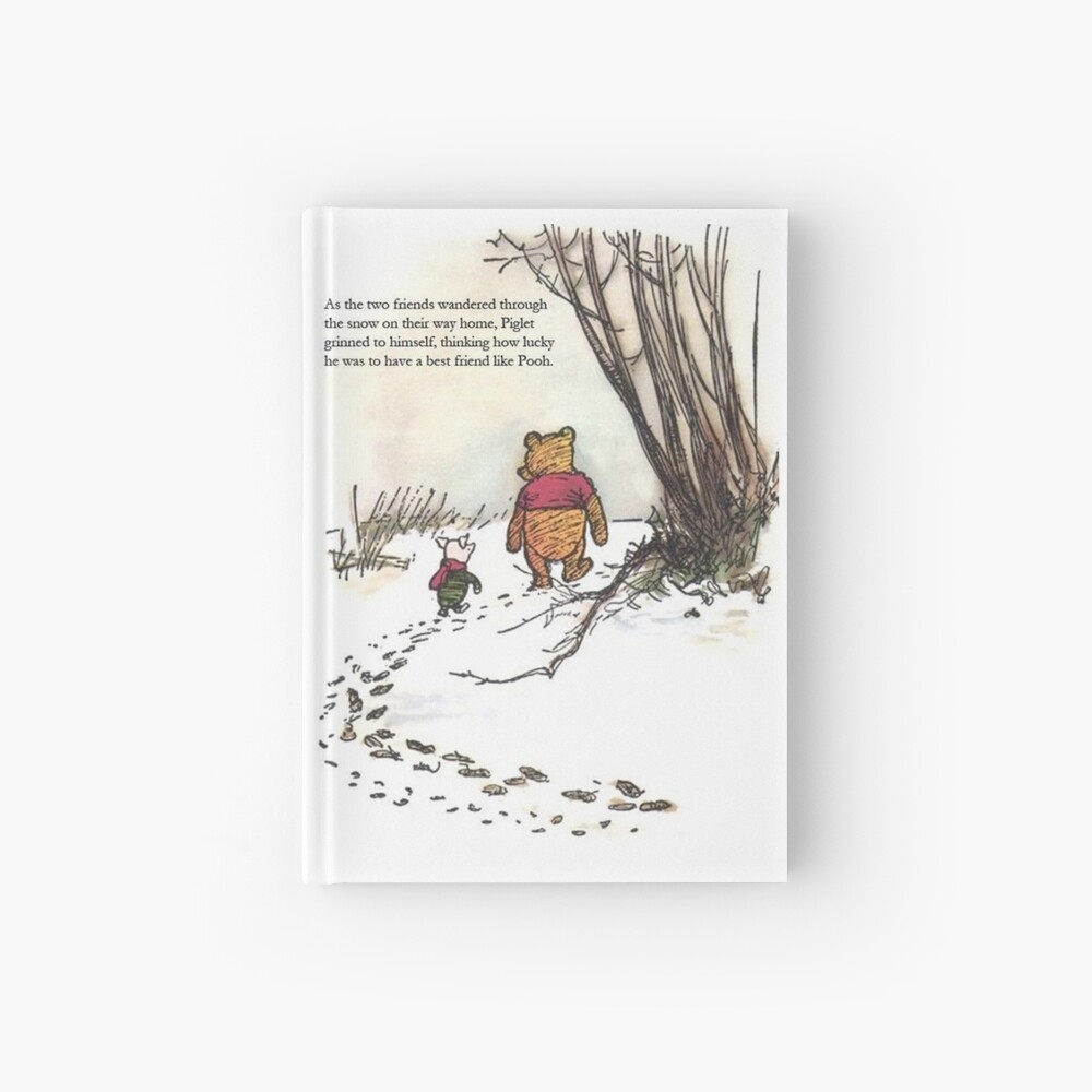 winnie the pooh famous quote piglet Hardcover Journal