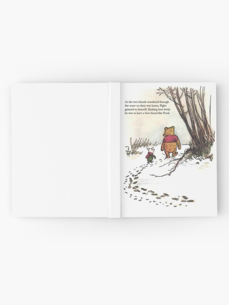 Alternate view of winnie the pooh famous quote piglet Hardcover Journal