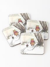 winnie the pooh famous quote piglet Coasters