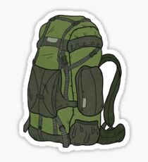Green Hiking Backpack Sticker