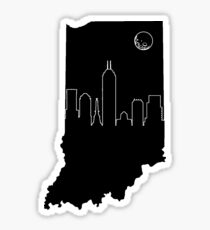 Indianapolis Skyline with Moon Sticker