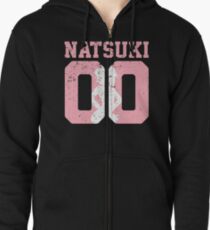 Natsuki 00 Jersey DDLC Inspired Zipped Hoodie