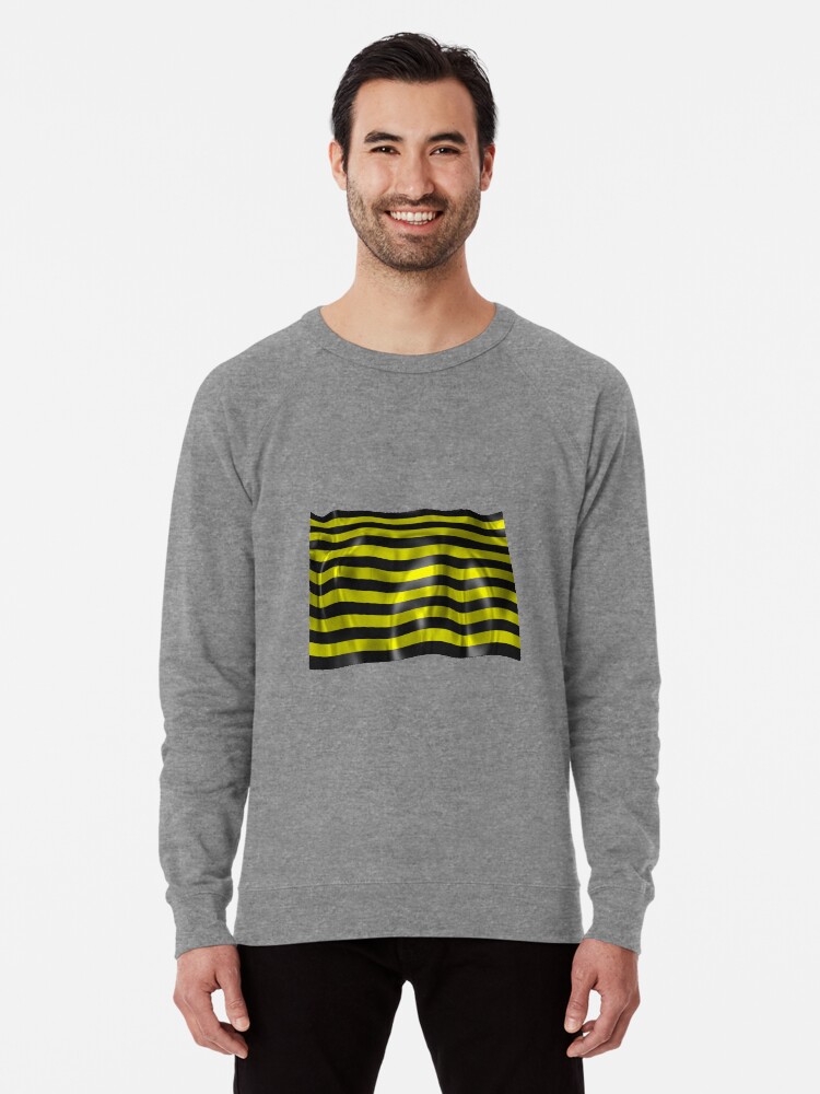 black and yellow striped sweatshirt