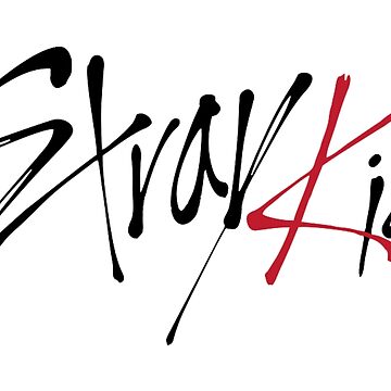 Black and red logo, Stray Kids NOT! I Am Not K-pop Boy band, stray kids logo,  trademark, logo, sticker png | Klipartz