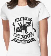 Schrodinger's cat is dead and alive Women's Fitted T-Shirt