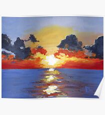 Fiery Sunset Poster