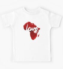 Love Africa Continent Outline Kids Tee