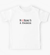 My Heart Belongs To Engineer - Funny Engineer T Shirt Kids Tee