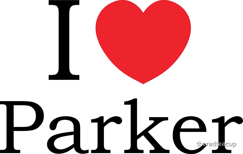 "I Love Parker With Simple Love Heart" Stickers by theredteacup