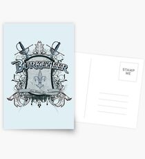 Official Burketeer Logo Badge Blue Postcards