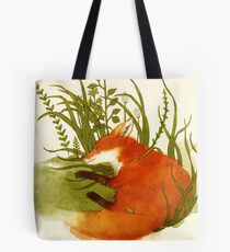 Fox Sleeping Tote Bag