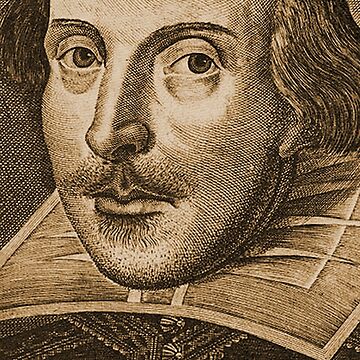 Artwork thumbnail, Shakespeare Droeshout Engraving Portrait by incognitagal