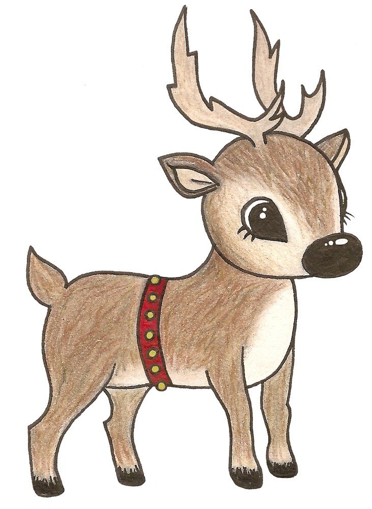 "Cute Baby Reindeer Christmas" by n0thingreally | Redbubble