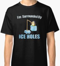 Ice Fishing Penguin Classic T-Shirt